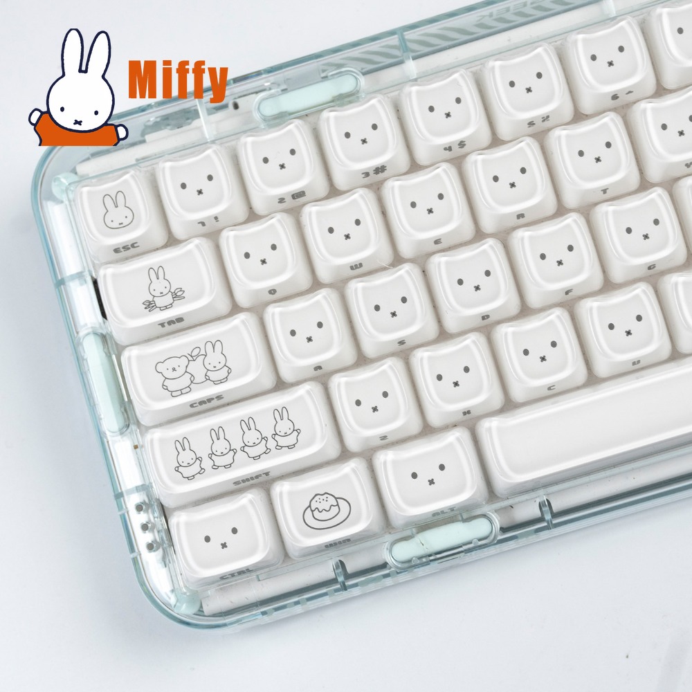 Pc Gaming Lounge - Kawaii Miffy Keycaps Penutup Kunci Kelinci