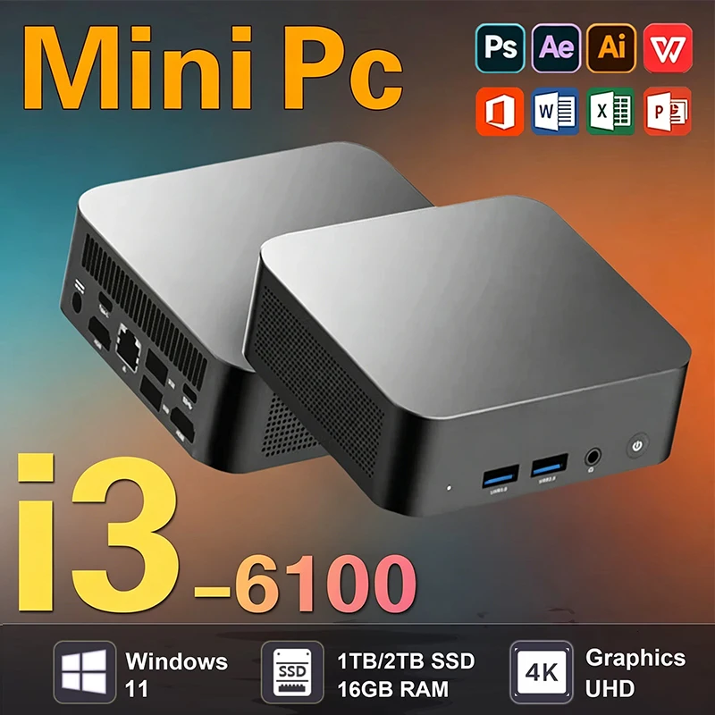 Pc Gaming I3 - Laptop Mini Ringan i3-6100 Win11 Pro
