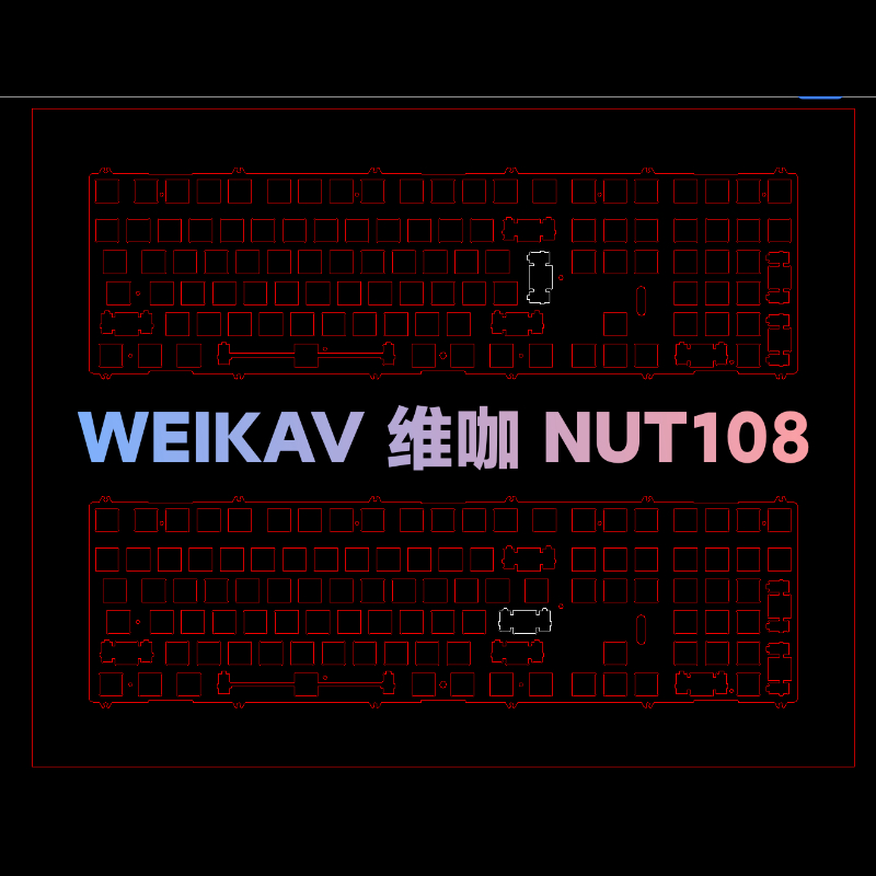 Pc Gaming Upgrades - WEIKAV NUT108 Pelat Pemosisian Keyboard Mekanis