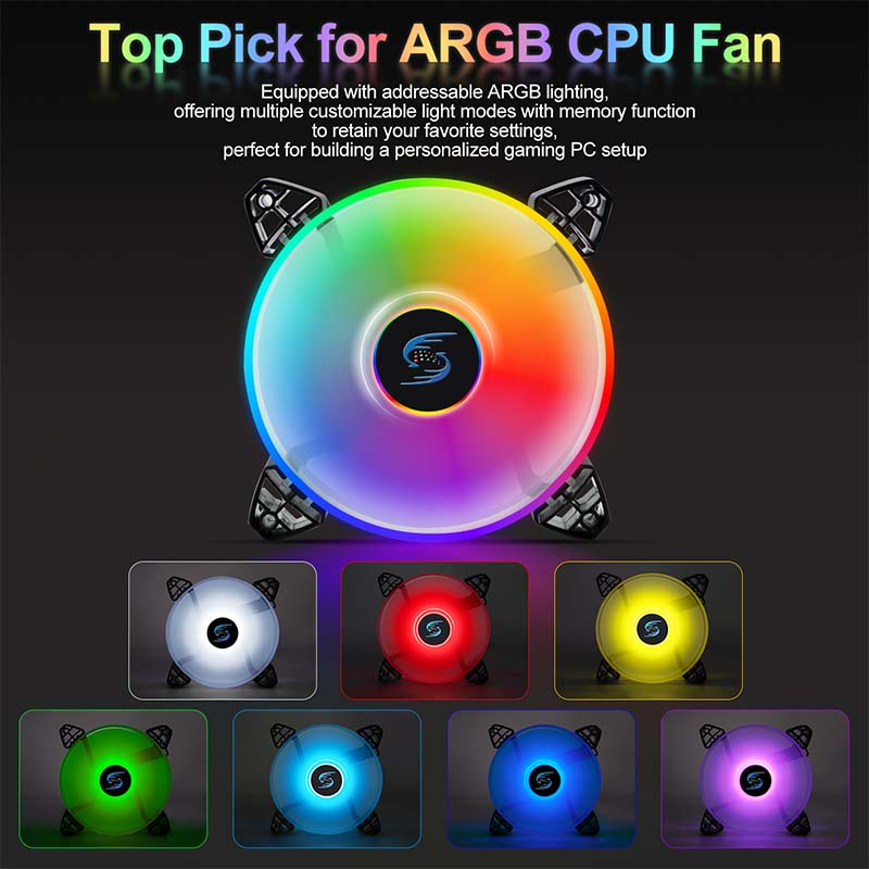 Pc Gaming Ff - Kipas Casing ARGB PWM 120mm, 4