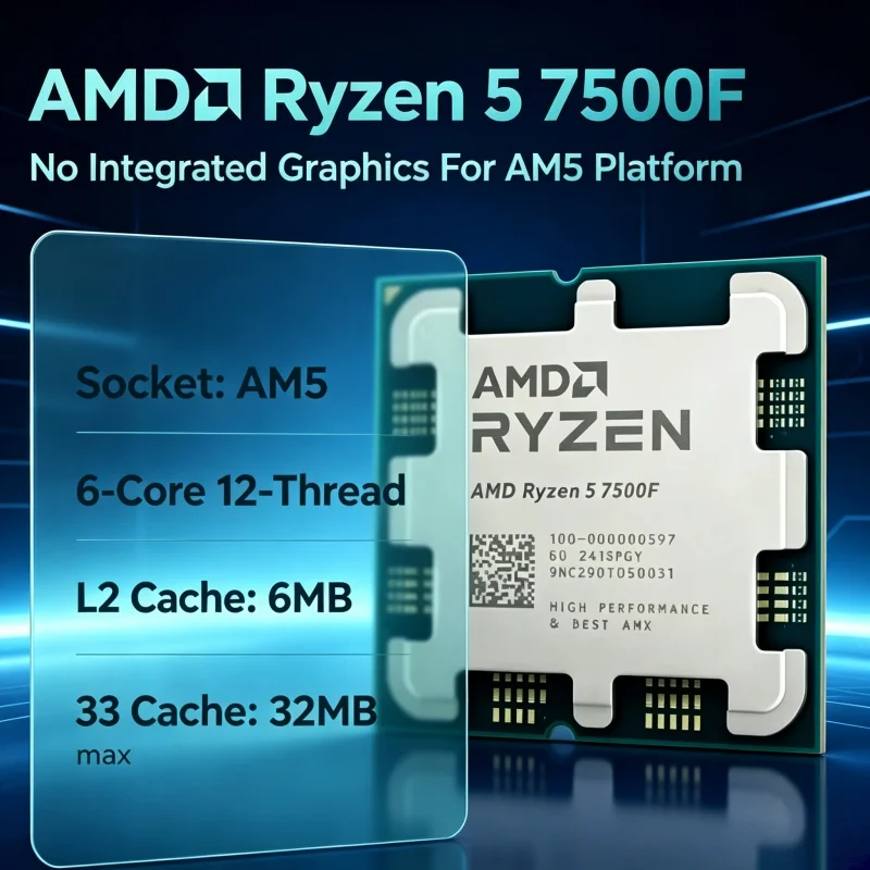 Pc Gaming Cpu - Prosesor CPU AMD Ryzen 5 7500F