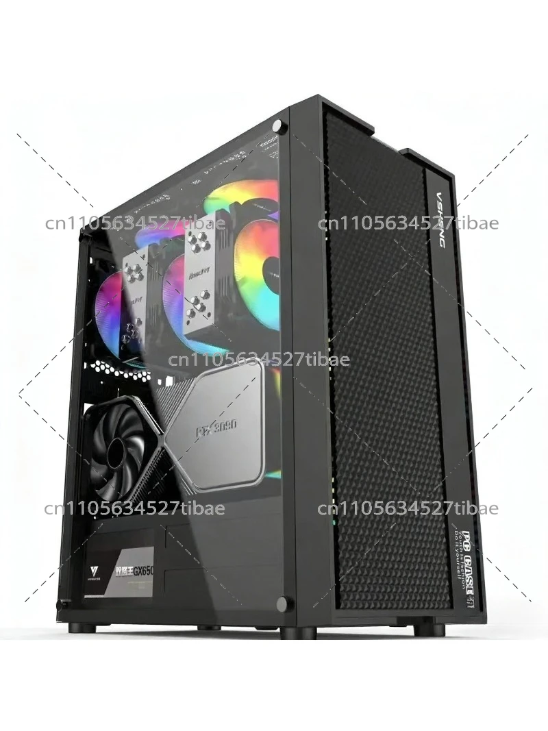 Pc Gaming Cpu - Casing Komputer Hitam E-ATX dengan Panel