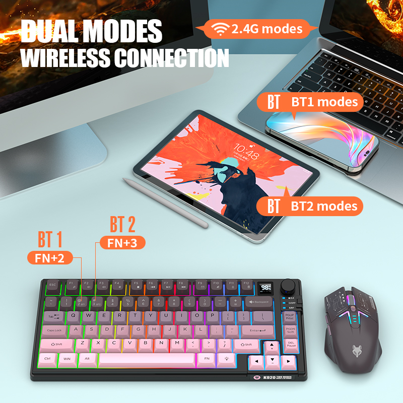2.4G Keyboard dan Mouse Gaming - Pc Gaming Set ulasan dan harga