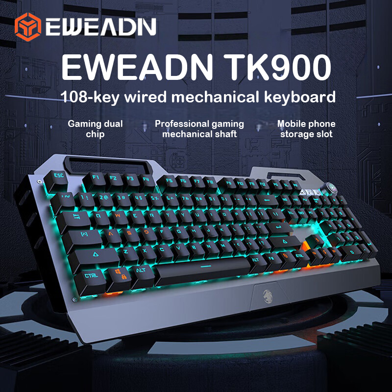 EWEADN TK900 Keyboard Mekanik  - Pc Gaming Uk ulasan dan harga