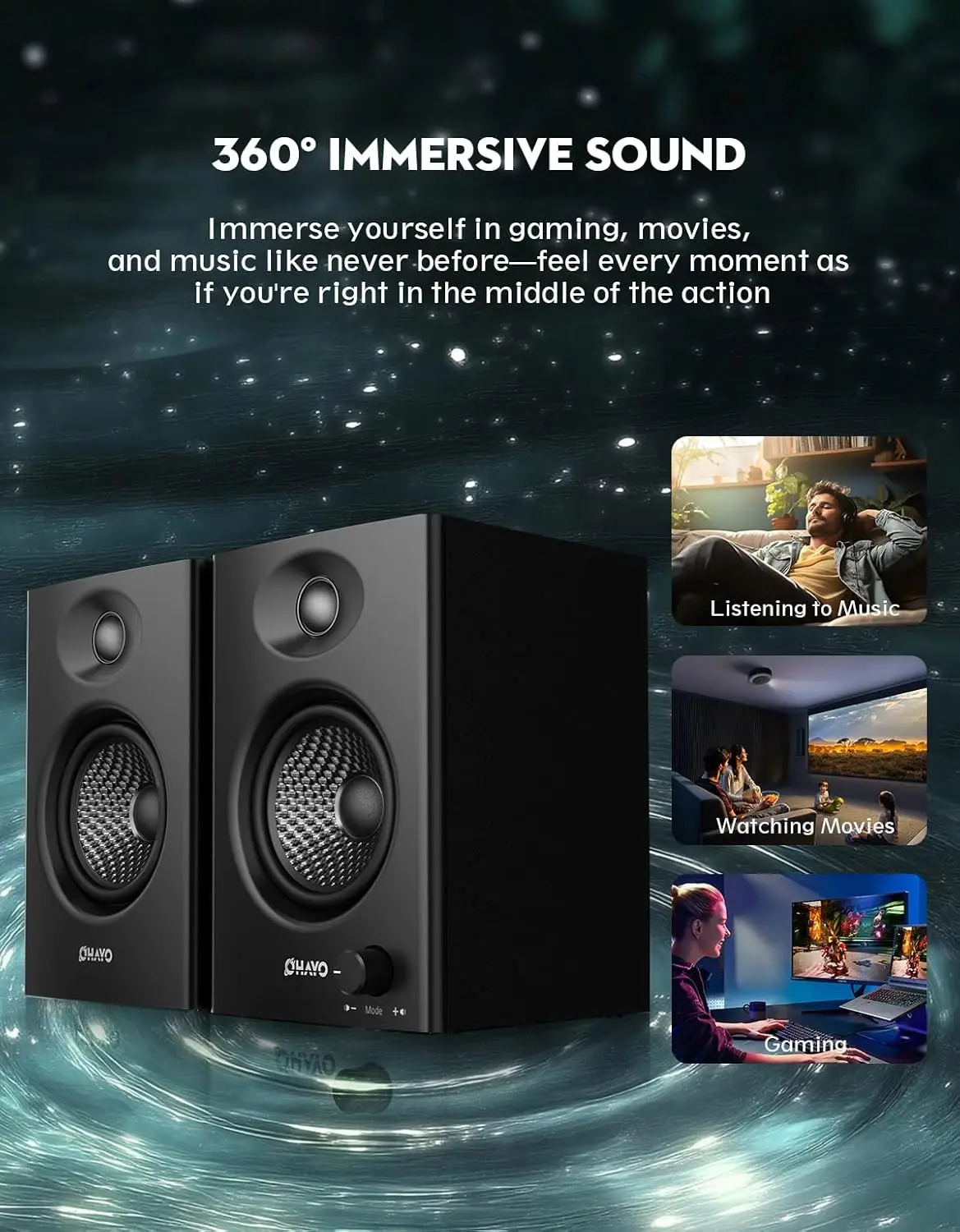 OHAYO 60W Speaker Rak Buku Akt - Pc Unit For Gaming ulasan dan harga