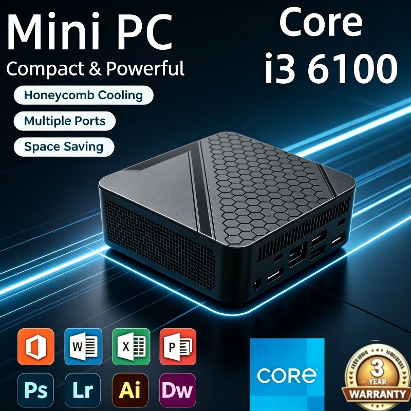 Core i3-6100 Mini PC Portabel  - Pc Gaming I3 ulasan dan harga