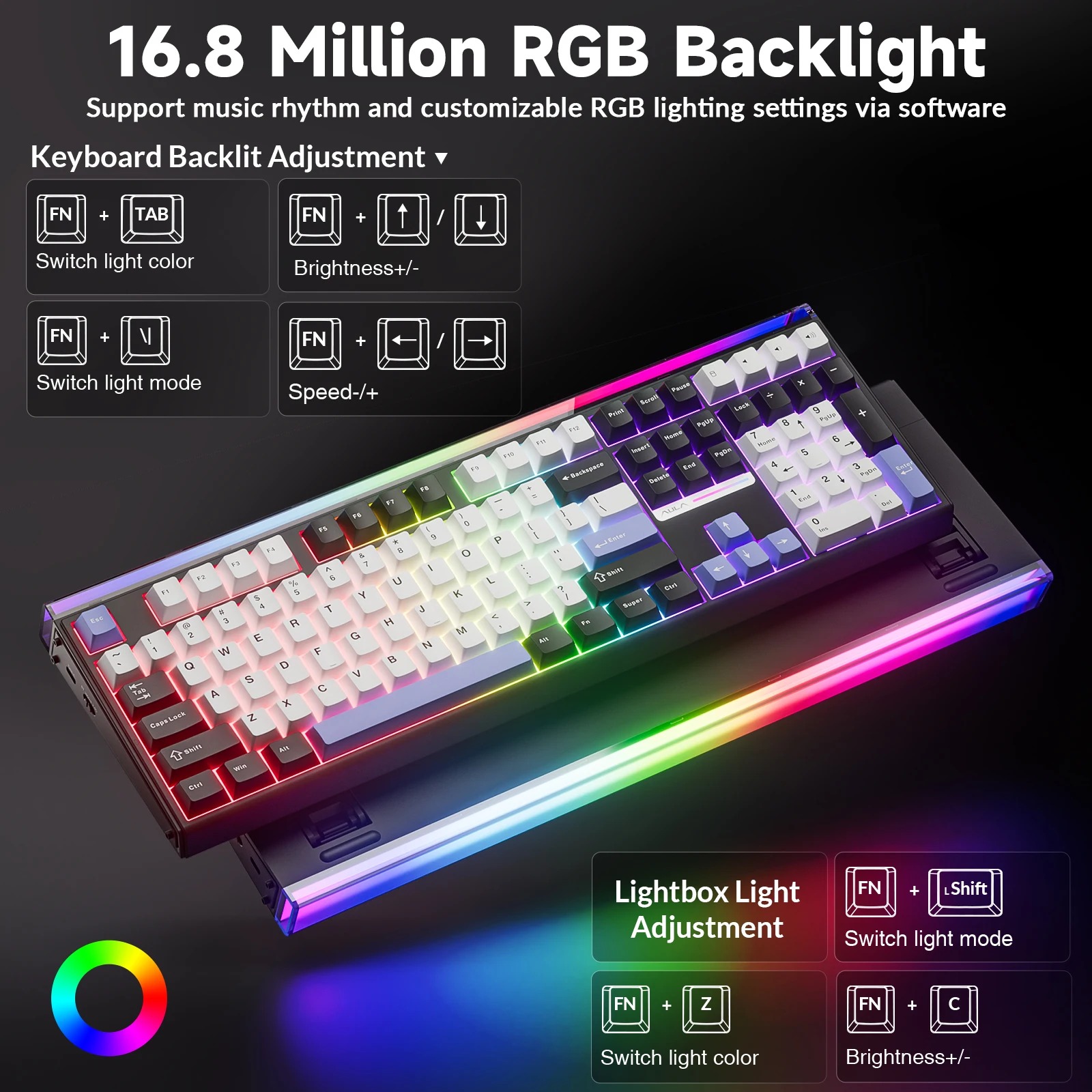 AULA H108 Keyboard Mekanis Tri - Pc Gaming Uk ulasan dan harga