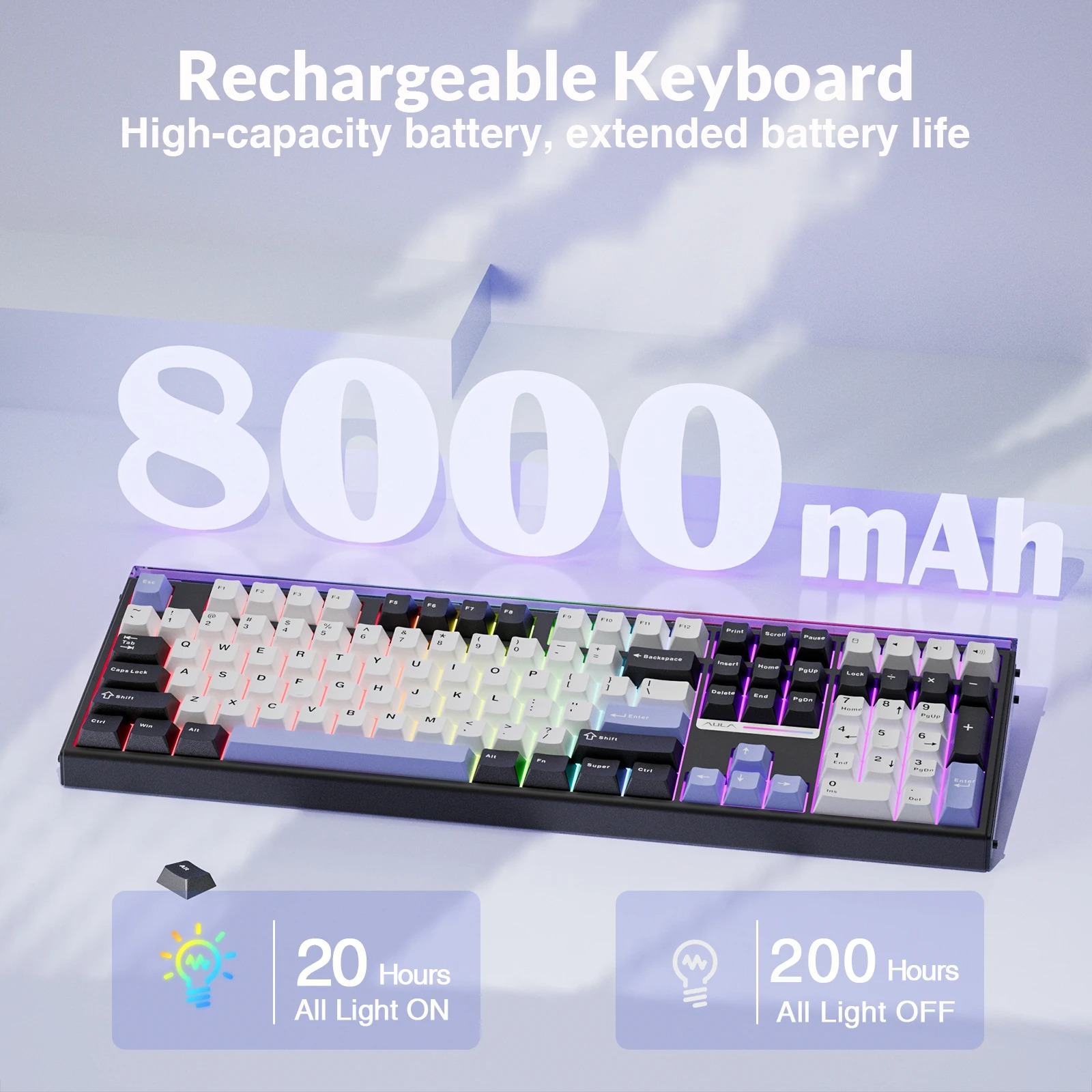 AULA H108 Keyboard Mekanis Tri - Pc Gaming Uk ulasan dan harga