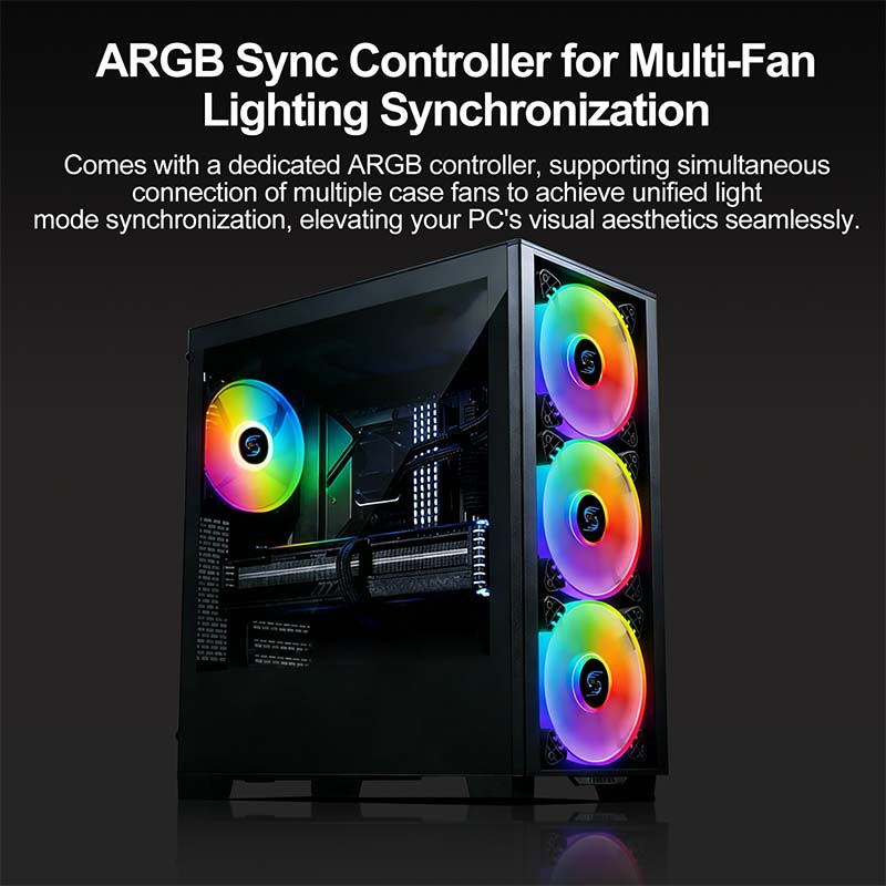 Kipas Casing ARGB PWM 120mm, 4 - Pc Gaming Ff ulasan dan harga