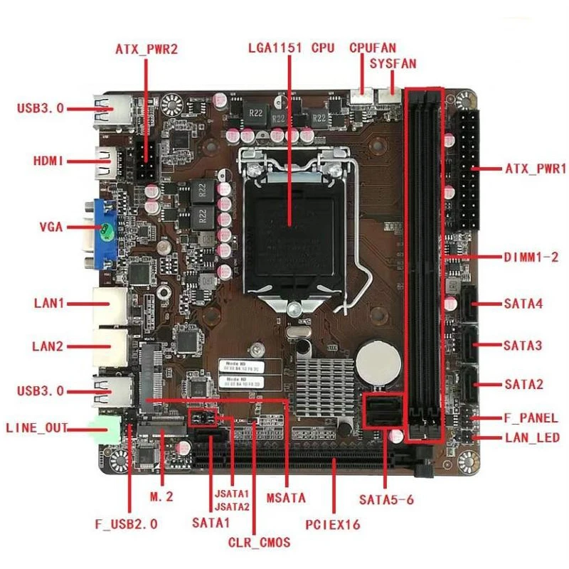 Motherboard Mini-ITX B365 LGA  - Pc Gaming Ff ulasan dan harga