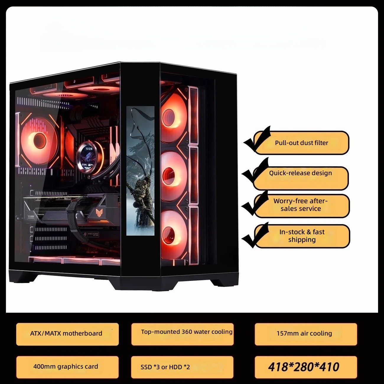 Casing PC Gaming dengan Layar  - Pc Gaming Ff ulasan dan harga
